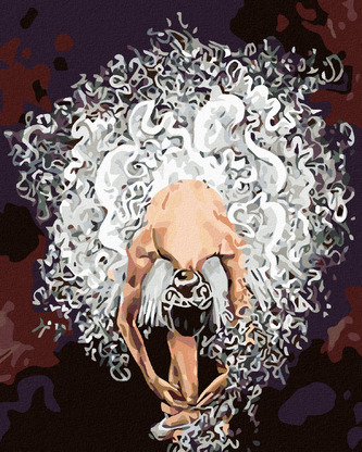 Malování podle čísel - BALETKA V ÚKLONU - 40x50 cm, bez rámu a bez vypnutí plátna