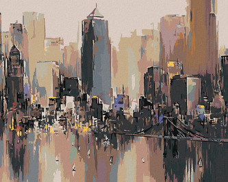 Malování podle čísel - VĚŽÁKY VELKOMĚSTA - 80x100 cm, bez rámu a bez vypnutí plátna