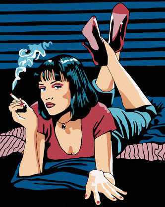 Malování podle čísel - MIA WALLACE - 40x50 cm, bez rámu a bez vypnutí plátna