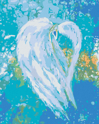Malování podle čísel - ANDĚLÉ OD LENKY - FREEDOM ANGEL - 40x50 cm, bez rámu a bez vypnutí plátna