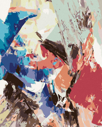 Malování podle čísel - BAREVNÁ ABSTRAKCE - 40x50 cm, vypnuté plátno na rám