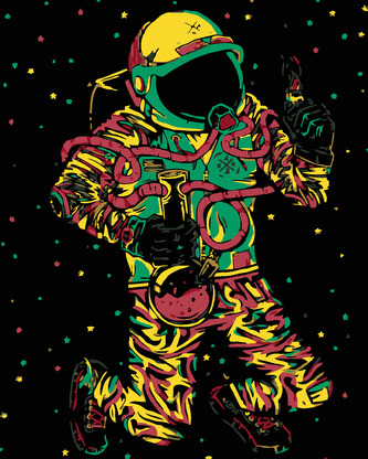 Malování podle čísel - CESTA KE HVĚZDÁM - 80x100 cm, vypnuté plátno na rám