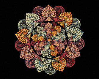 Malování podle čísel - MANDALA IX - 40x50 cm, bez rámu a bez vypnutí plátna