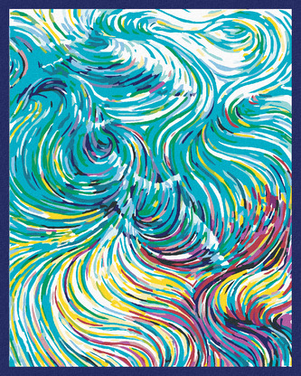 Malování podle čísel - VLNY - 40x50 cm, vypnuté plátno na rám