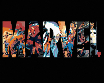 Malování podle čísel - MARVEL - 80x100 cm, vypnuté plátno na rám