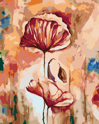 Malování podle čísel - KVETOUCÍ VLČÍ MÁK - 80x100 cm, bez rámu a bez vypnutí plátna