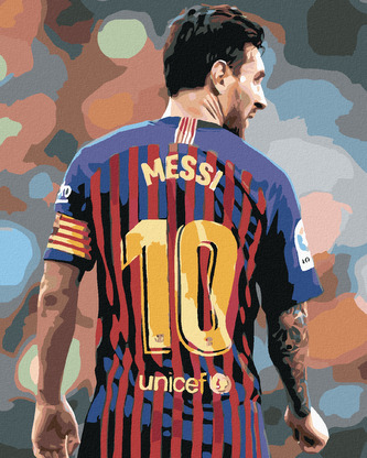 Malování podle čísel - MESSI - 80x100 cm, bez rámu a bez vypnutí plátna