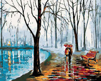 Malování podle čísel - NA PROCHÁZCE U VODY - 80x100 cm, vypnuté plátno na rám