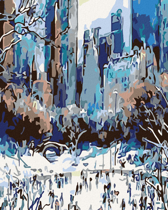 Malování podle čísel - BRUSLENÍ V NEW YORKU - 80x100 cm, vypnuté plátno na rám