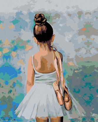 Malování podle čísel - MALÁ BALETKA - 80x100 cm, vypnuté plátno na rám