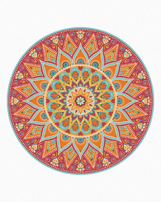 Malování podle čísel - MANDALA - 40x50 cm, bez rámu a bez vypnutí plátna