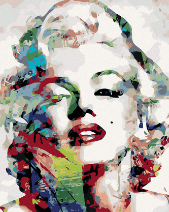 Malování podle čísel - MARILYN MONROE - 80x100 cm, vypnuté plátno na rám