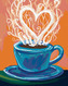 Malování podle čísel - LÁSKYPLNÝ NÁPOJ - 40x50 cm, vypnuté plátno na rám