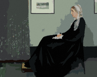 Malování podle čísel - WHISTLEROVA MATKA (J. MCNEILL WHISTLER) - 80x100 cm, bez rámu a bez vypnutí plátna