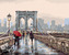 Malování podle čísel - PROCHÁZKA PO BROOKLYN BRIDGE (RICHARD MACNEIL) - 80x100 cm, vypnuté plátno na rám