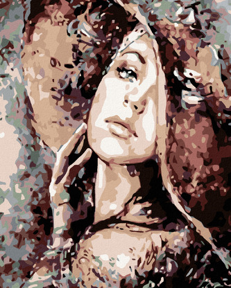 Malování podle čísel - ZASNĚNÁ - 40x50 cm, vypnuté plátno na rám
