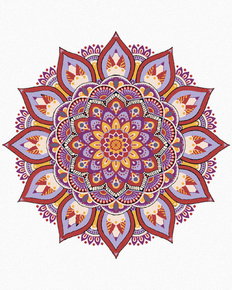 Malování podle čísel - MANDALA IV - 80x100 cm, bez rámu a bez vypnutí plátna