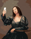Malování podle čísel - MONA LISA SELFIE - 40x50 cm, vypnuté plátno na rám