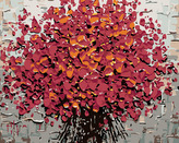 Malování podle čísel - RUDÉ KVĚTY - 80x100 cm, vypnuté plátno na rám