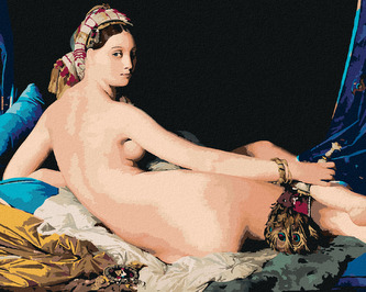 Malování podle čísel - VELKÁ ODALISKA (J. A. D. INGRES) - 80x100 cm, vypnuté plátno na rám