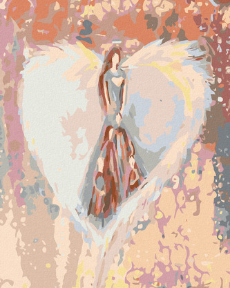 Malování podle čísel - ANDĚLÉ OD LENKY - FAMILY ANGEL - 40x50 cm, bez rámu a bez vypnutí plátna
