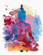 Malování podle čísel - ABSTRAKTNÍ BAREVNÝ BUDDHA - 40x50 cm, bez rámu a bez vypnutí plátna