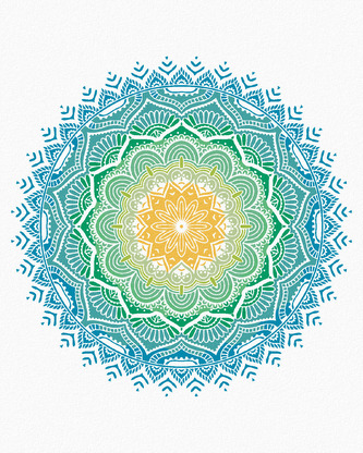 Malování podle čísel - MANDALA VIII - 80x100 cm, bez rámu a bez vypnutí plátna