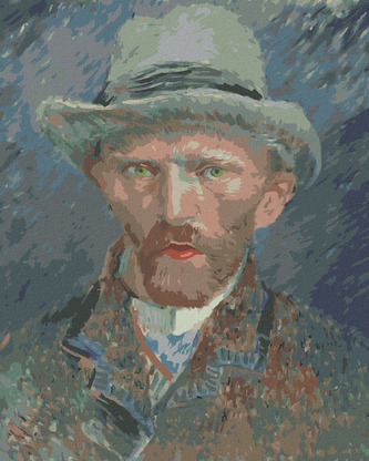 Malování podle čísel - AUTOPORTRÉT II (VAN GOGH) - 80x100 cm, vypnuté plátno na rám
