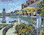 Malování podle čísel - TERASA A MALÝ MAJÁK - 40x50 cm, vypnuté plátno na rám