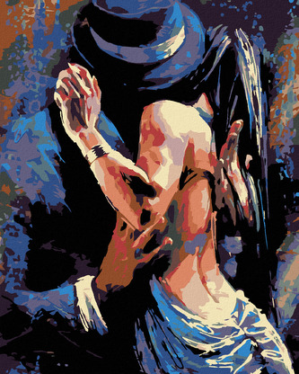 Malování podle čísel - VÁŠNIVÝ PÁR - 40x50 cm, vypnuté plátno na rám