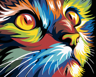 Malování podle čísel - KOČKA - 80x100 cm, bez rámu a bez vypnutí plátna