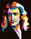 Malování podle čísel - BAREVNÝ ISSAC NEWTON - 80x100 cm, bez rámu a bez vypnutí plátna