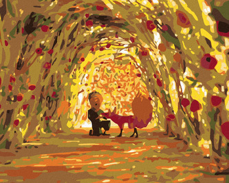 Malování podle čísel - MALÝ PRINC V TUNELU Z RŮŽÍ - 40x50 cm, bez rámu a bez vypnutí plátna Malování podle čísel - MALÝ PRINC V TUNELU Z RŮŽÍ - 40x50 cm, bez rámu a bez vypnutí plátna