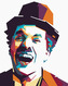 Malování podle čísel - BAREVNÝ CHARLIE CHAPLIN - 40x50 cm, vypnuté plátno na rám