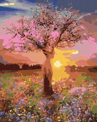 Malování podle čísel - SVÍTÁNÍ - 80x100 cm, vypnuté plátno na rám