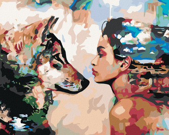 Malování podle čísel - Z OČÍ DO OČÍ - 80x100 cm, bez rámu a bez vypnutí plátna