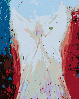 Malování podle čísel - ANDĚLÉ OD LENKY -BALANCE ANGEL - 40x50 cm, bez rámu a bez vypnutí plátna
