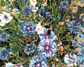 Malování podle čísel - CHRPY MODRÉ - 80x100 cm, vypnuté plátno na rám