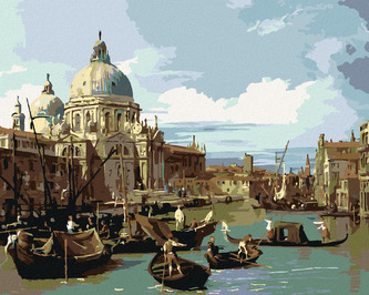 Malování podle čísel - VSTUP DO CANAL GRANDE V BENÁTKÁCH (CANALETTO) - 40x50 cm, bez rámu a bez vypnutí plátna