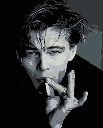 Malování podle čísel - LEONARDO DICAPRIO S CIGARETOU - 40x50 cm, bez rámu a bez vypnutí plátna Malování podle čísel - LEONARDO DICAPRIO S CIGARETOU - 40x50 cm, bez rámu a bez vypnutí plátna
