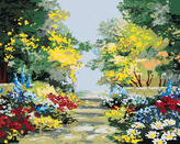 Malování podle čísel - OKRASNÉ KVĚTINY - 80x100 cm, vypnuté plátno na rám