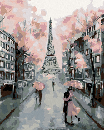 Malování podle čísel - KVETOUCÍ PAŘÍŽ - 80x100 cm, vypnuté plátno na rám