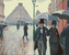 Malování podle čísel - PARIS STREET; RAINY DAY (GUSTAVE CAILLEBOTTE) - 80x100 cm, bez rámu a bez vypnutí plátna