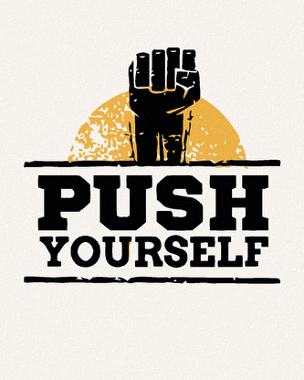 Malování podle čísel - PUSH YOURSELF - 40x50 cm, bez rámu a bez vypnutí plátna