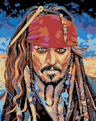 Malování podle čísel - JACK SPARROW I - 40x50 cm, vypnuté plátno na rám