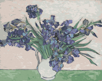 Malování podle čísel - KOSATCE (VAN GOGH) - 40x50 cm, vypnuté plátno na rám