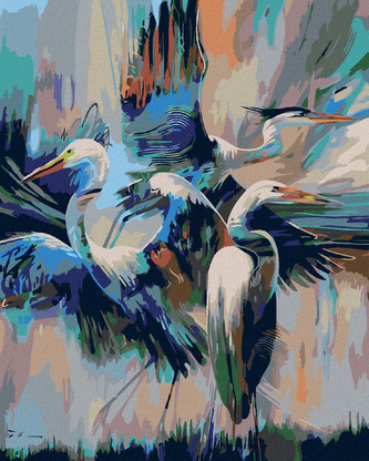 Malování podle čísel - VOLAVKY - 40x50 cm, bez rámu a bez vypnutí plátna