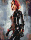Malování podle čísel - AVENGERS BLACK WIDOW II - 80x100 cm, bez rámu a bez vypnutí plátna