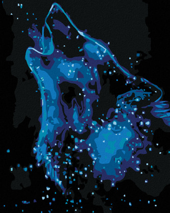 Malování podle čísel - HVĚZDNÝ VLK - 80x100 cm, vypnuté plátno na rám