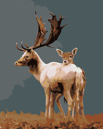 Malování podle čísel - DANĚK S LANÍ - 80x100 cm, vypnuté plátno na rám